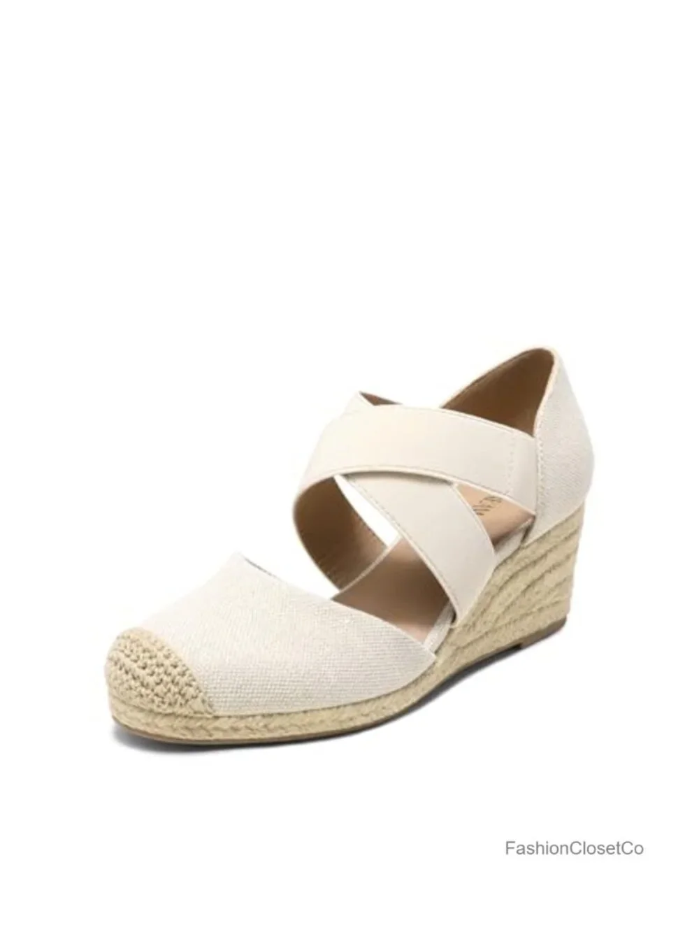 Womens Espadrille Platform Wedges Slide Sandals Criss Cross Straps Summer Shoes